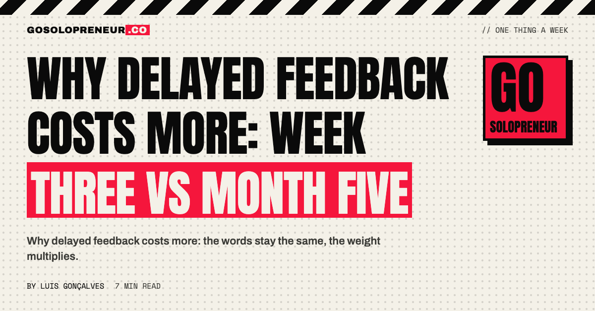 Why Delayed Feedback Costs More: Week Three vs Month Five