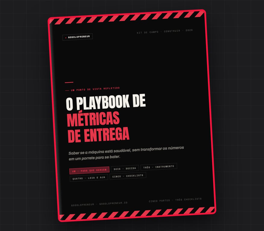 O Playbook de Métricas de Entrega, capa do guia gratuito