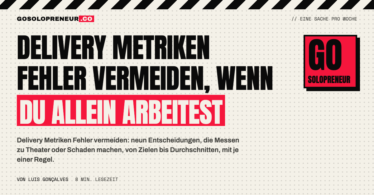 Delivery Metriken Fehler: neun Fehler beim Messen, jeweils mit der einfachen Gegenregel.