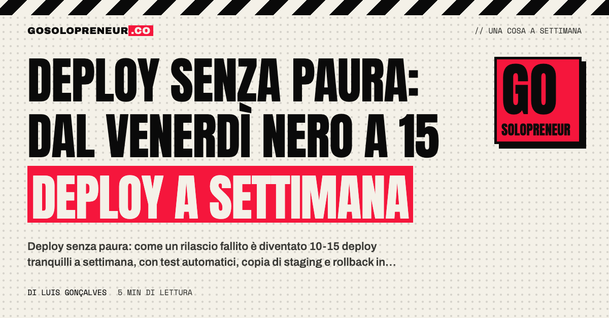 Copertina: deploy senza paura, dal venerdì nero a 15 deploy a settimana