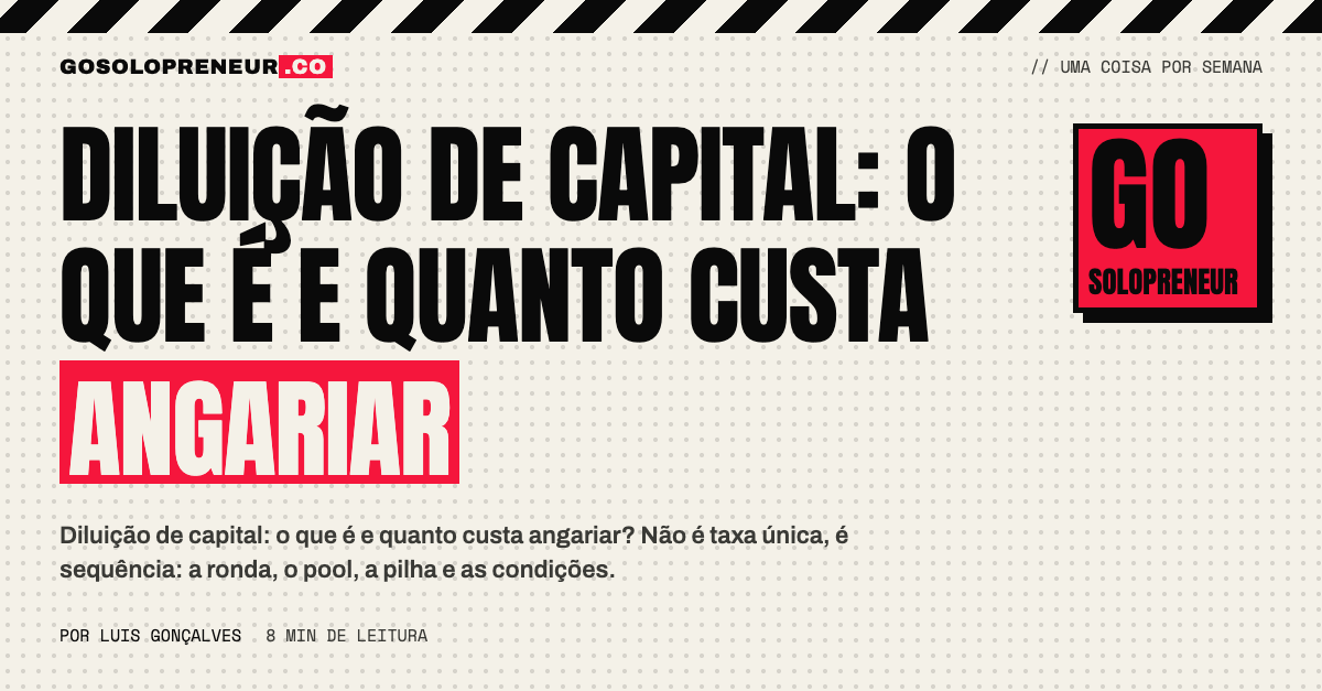 Fatia de um bolo a encolher para ilustrar a diluição de capital numa ronda de investimento