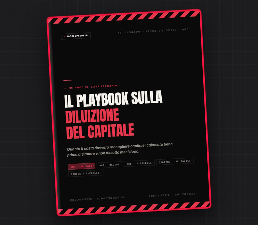 Il Playbook sulla diluizione del capitale, copertina della guida gratuita