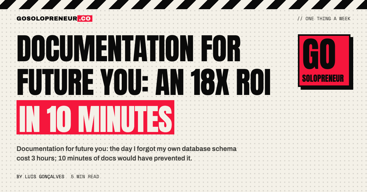 Documentation for Future You: An 18x ROI in 10 Minutes