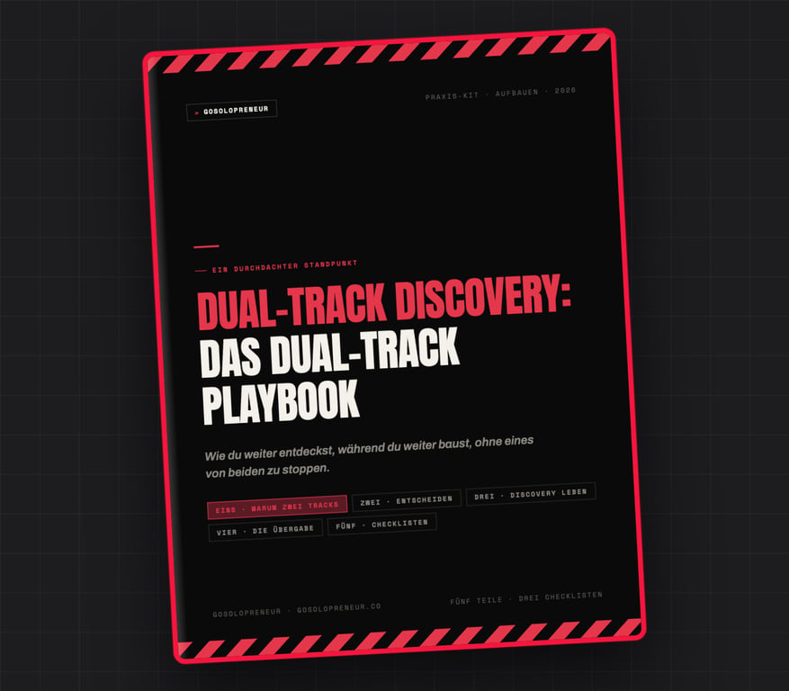 Dual-Track Discovery: Das Dual-Track Playbook, Cover des kostenlosen Leitfadens