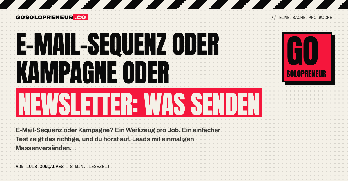 E-Mail-Sequenz, Kampagne und Newsletter im Vergleich: welches Werkzeug wofür