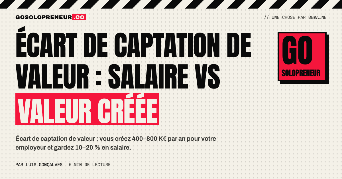 Écart de captation de valeur : votre salaire face à la valeur que vous créez