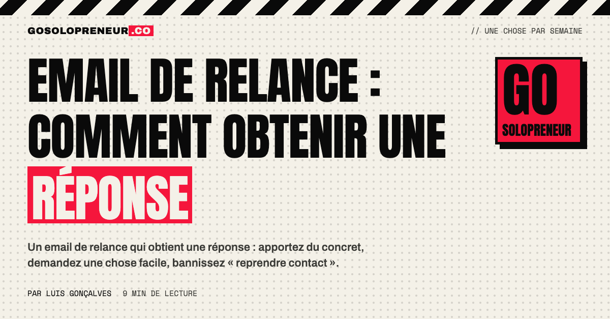 Un email de relance rédigé pour obtenir une réponse