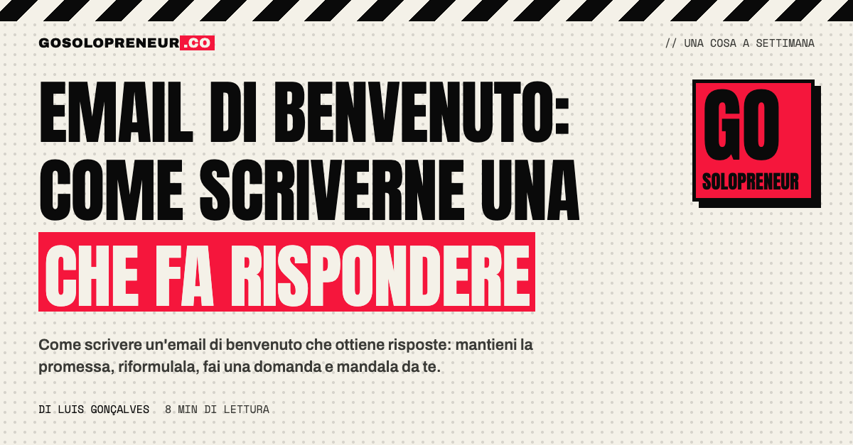 Come scrivere un'email di benvenuto che apre una conversazione