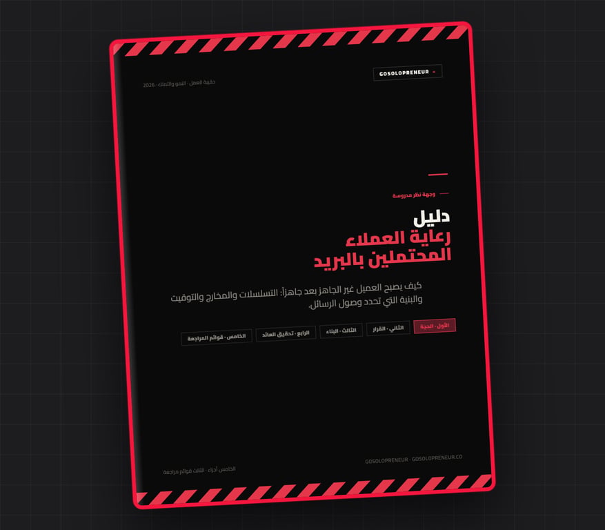 دليل رعاية العملاء المحتملين بالبريد، غلاف الدليل المجاني