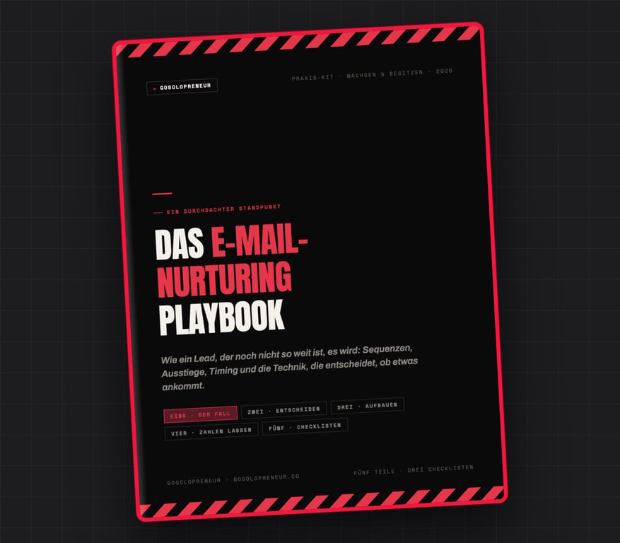 Das E-Mail-Nurturing Playbook, Cover des kostenlosen Leitfadens