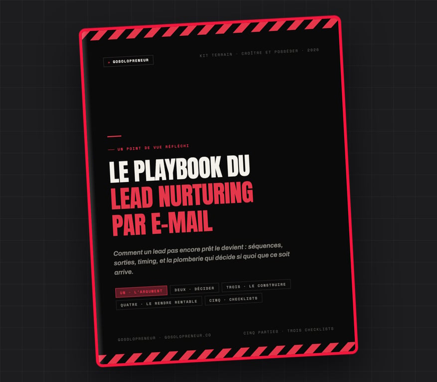Le Playbook du lead nurturing par e-mail, couverture du guide gratuit