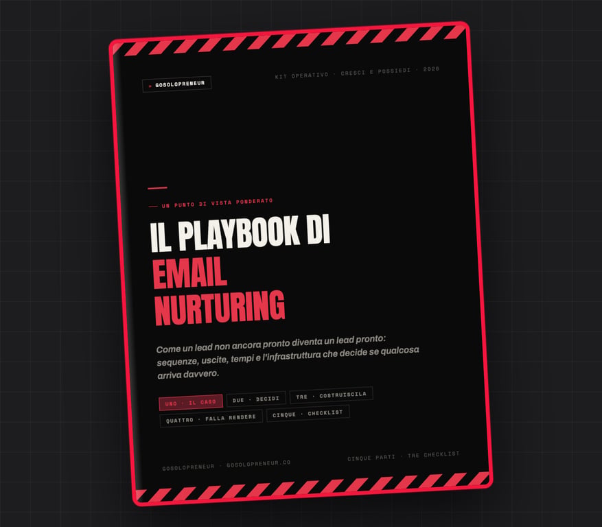 Il Playbook di Email Nurturing, copertina della guida gratuita