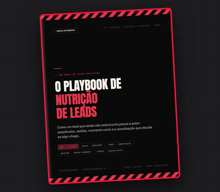 O Playbook de Nutrição de Leads, capa do guia gratuito