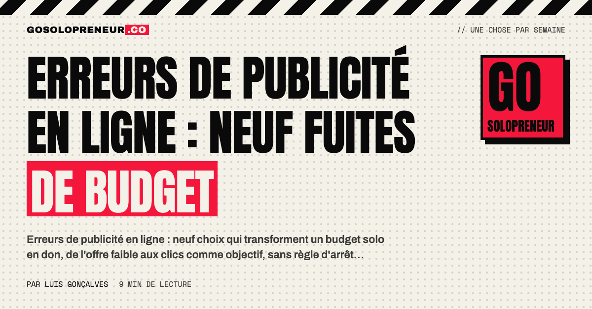 Erreurs de publicité en ligne : un budget publicitaire qui fuit comme un seau percé