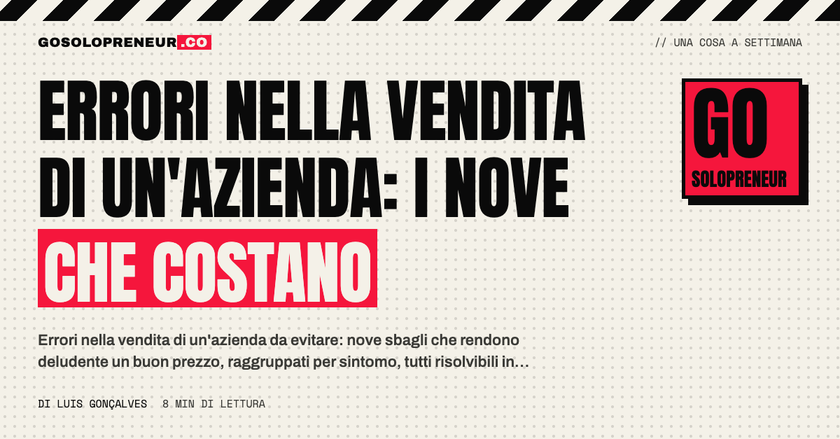 Nove segnali di avvertimento su un contratto di vendita: errori nella vendita di un'azienda