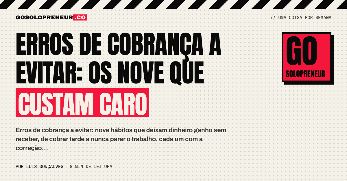 Lista de nove erros de cobrança marcados em um caderno ao lado de faturas em aberto