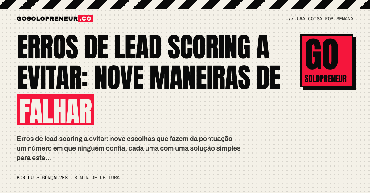 Lista de nove erros de lead scoring riscada num caderno