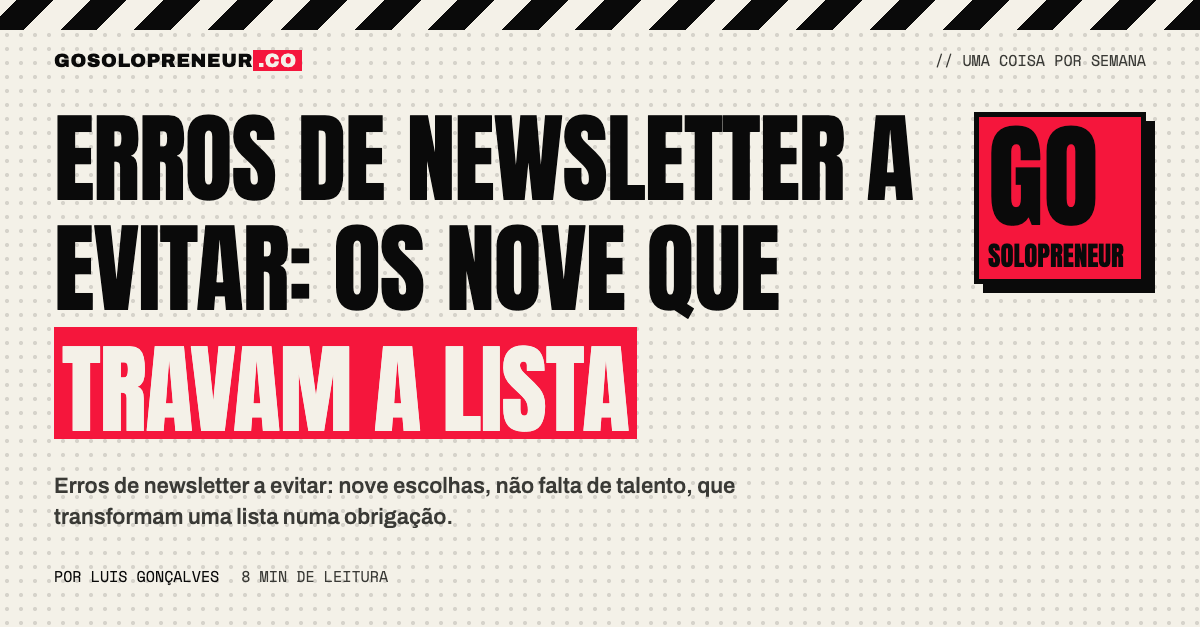 Erros de newsletter a evitar: os nove que travam a lista