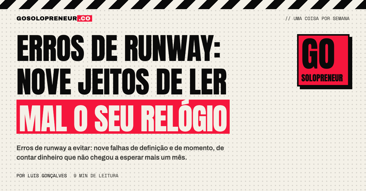 Erros de runway: nove jeitos de ler mal o relógio do seu caixa