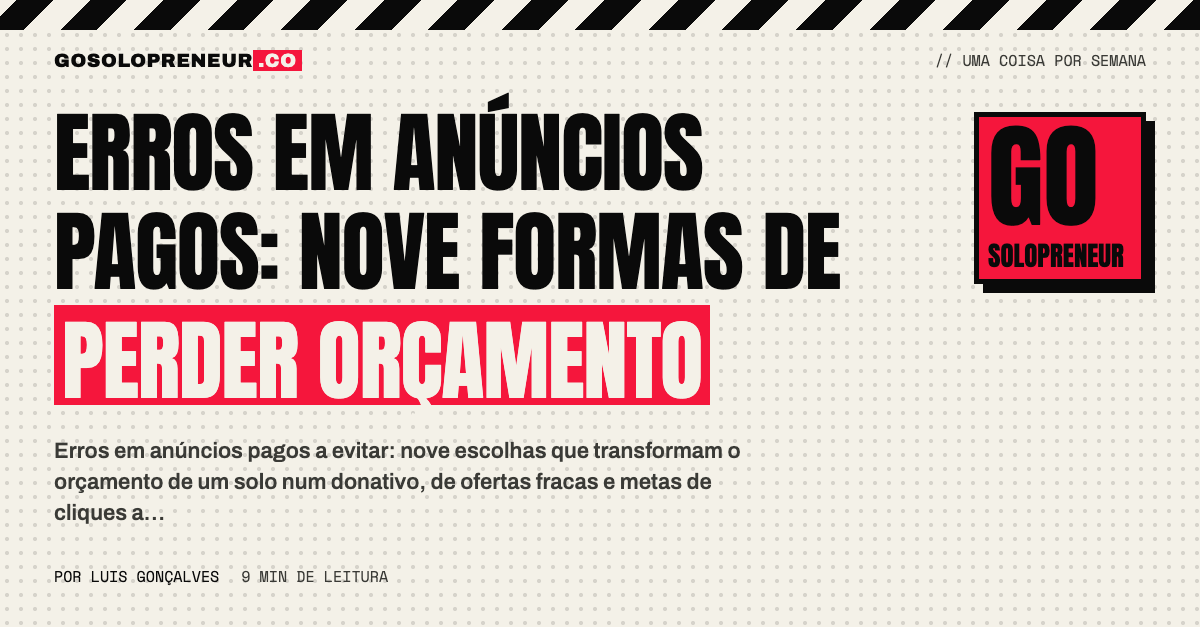 Pessoa a rever uma lista de erros em anúncios pagos