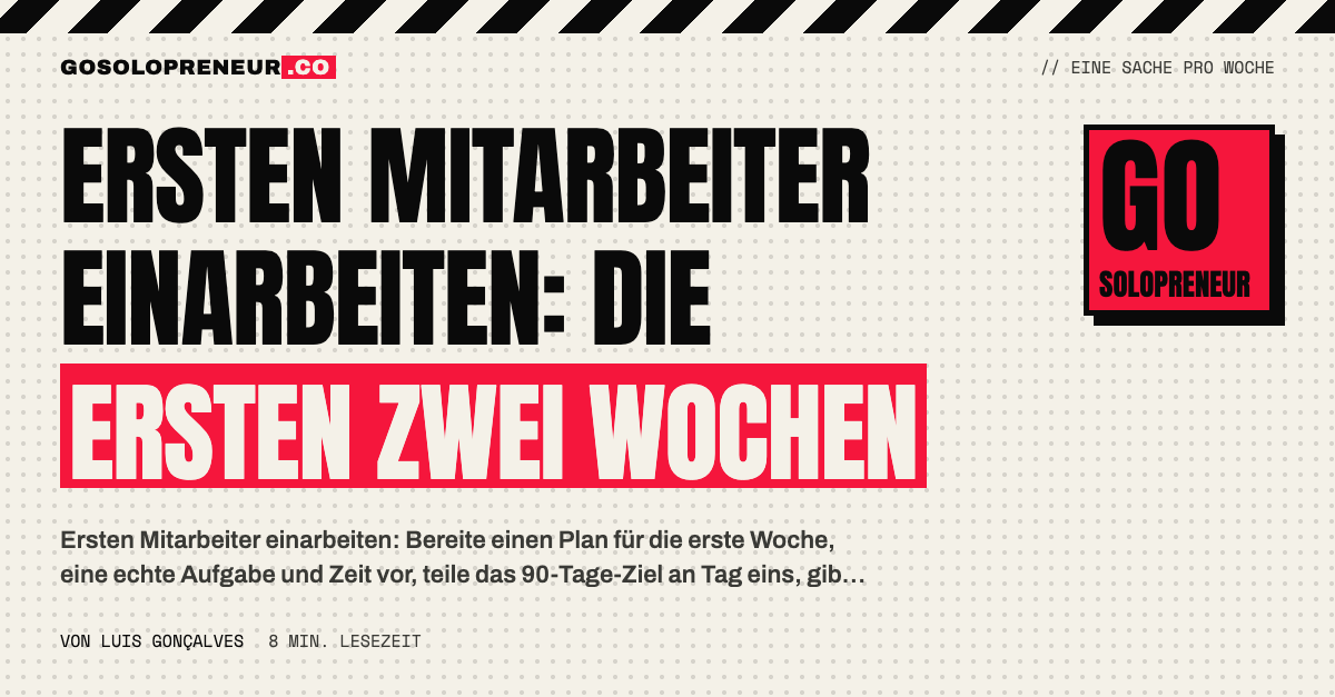 Erster Arbeitstag: Plan für die Einarbeitung des ersten Mitarbeiters