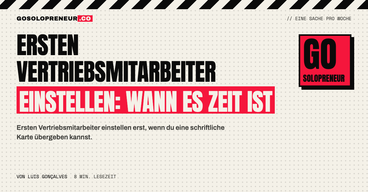 Ersten Vertriebsmitarbeiter einstellen: Checkliste mit sechs Punkten vor der Übergabe an die neue Person
