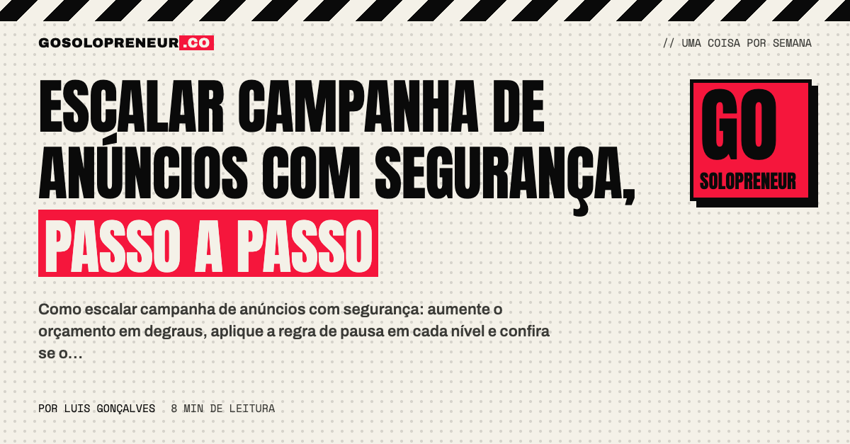 Gráfico de orçamento subindo em degraus para escalar campanha de anúncios com segurança