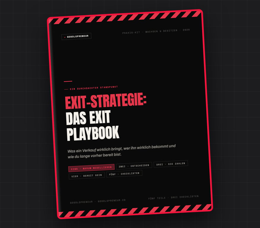 Exit-Strategie: Das Exit Playbook, Cover des kostenlosen Leitfadens