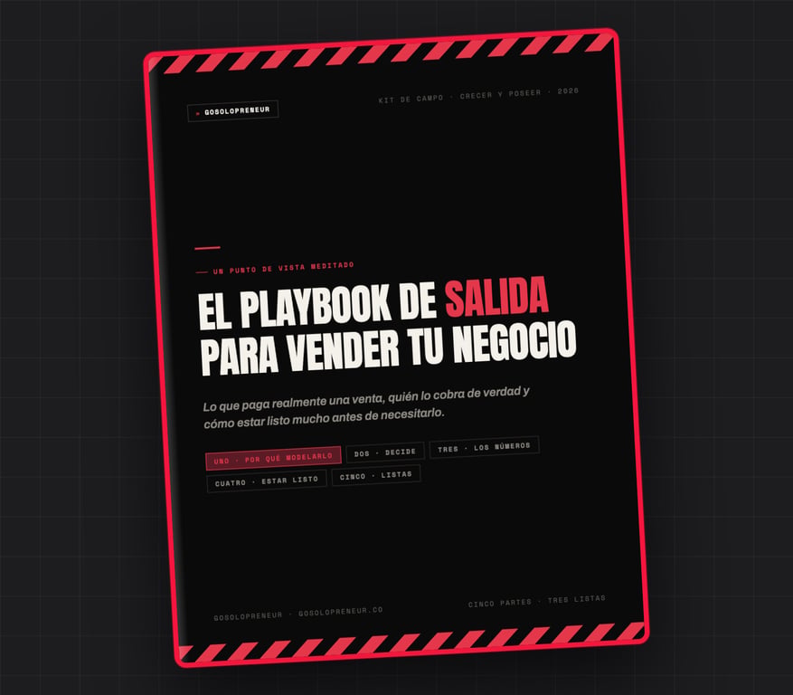 El Playbook de Salida para vender tu negocio, portada de la guía gratuita