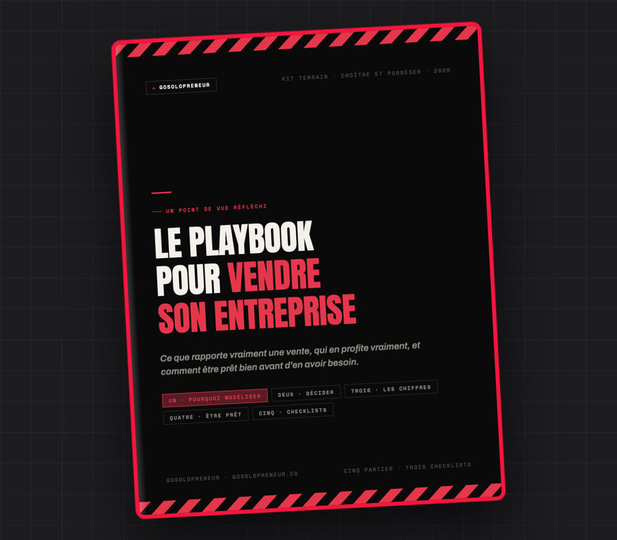 Le Playbook pour vendre son entreprise, couverture du guide gratuit