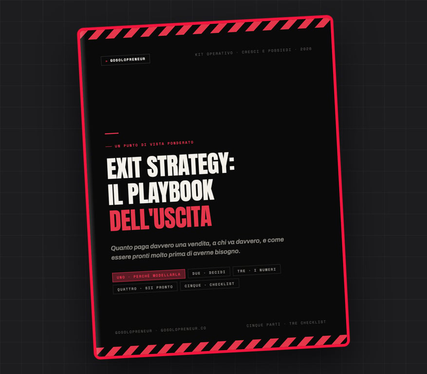 Exit Strategy: il Playbook dell'uscita, copertina della guida gratuita