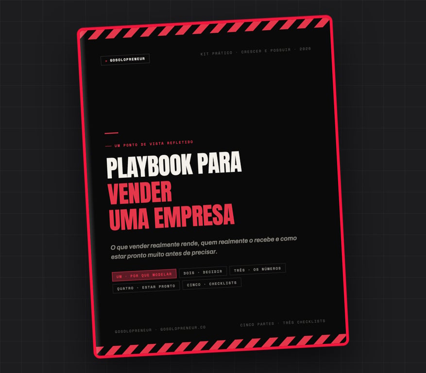 Playbook para vender uma empresa, capa do guia gratuito