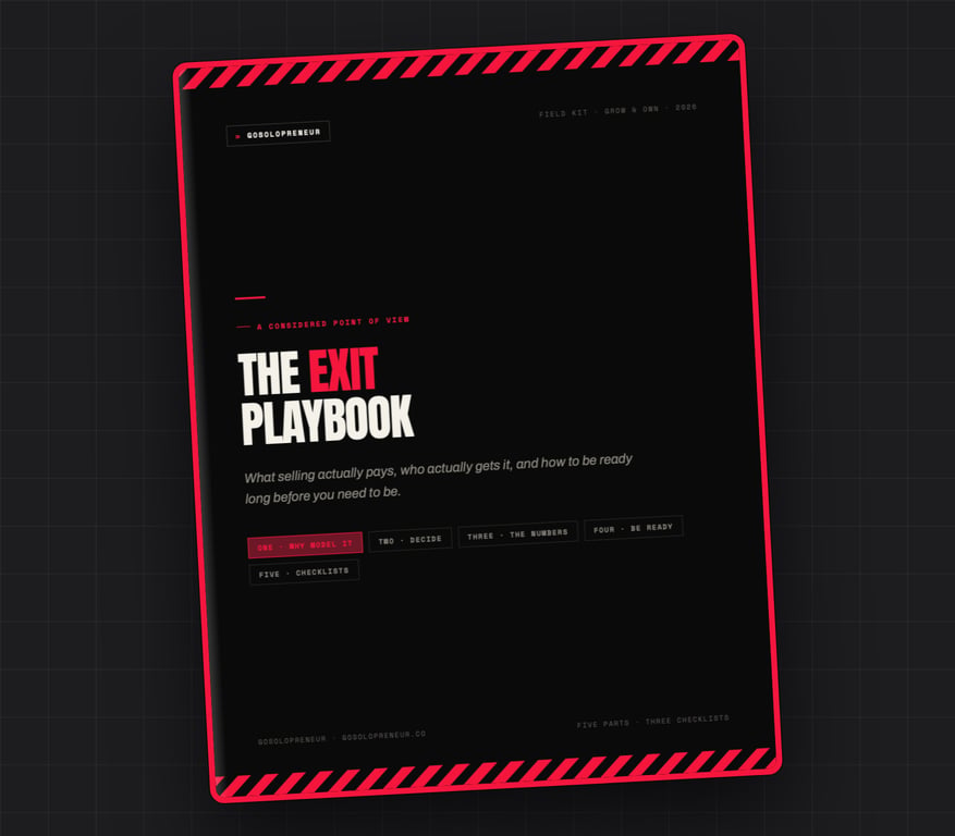 The Exit Playbook, az ingyenes útmutató borítója