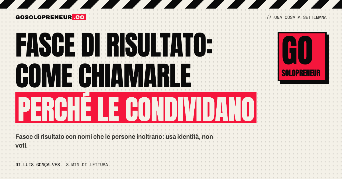 Etichette di identità al posto dei voti per le fasce di risultato di una scorecard
