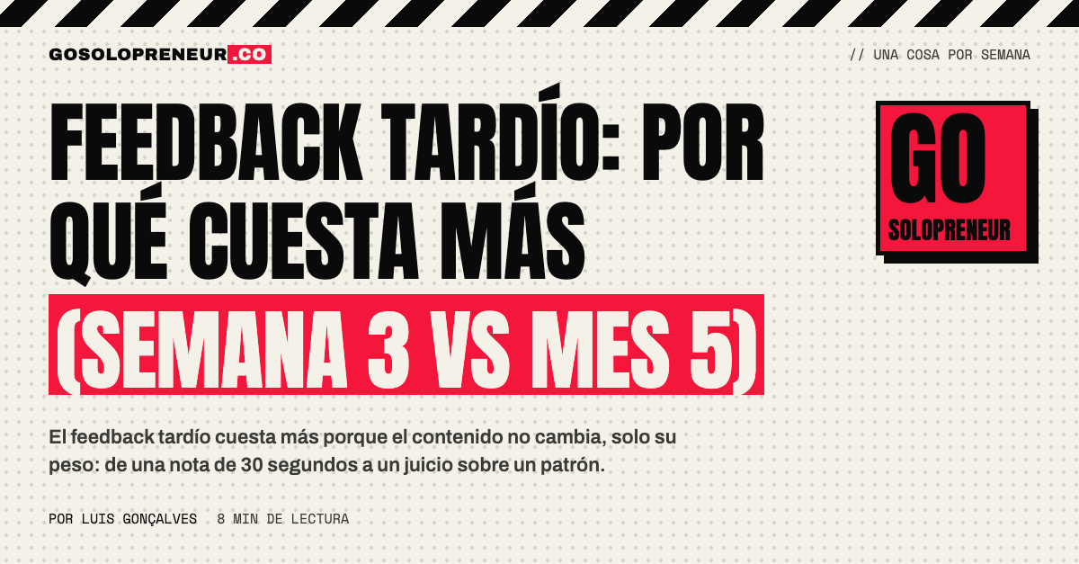 Un calendario con la semana tres y el mes cinco marcados, que muestra cómo el feedback tardío cuesta más con el tiempo