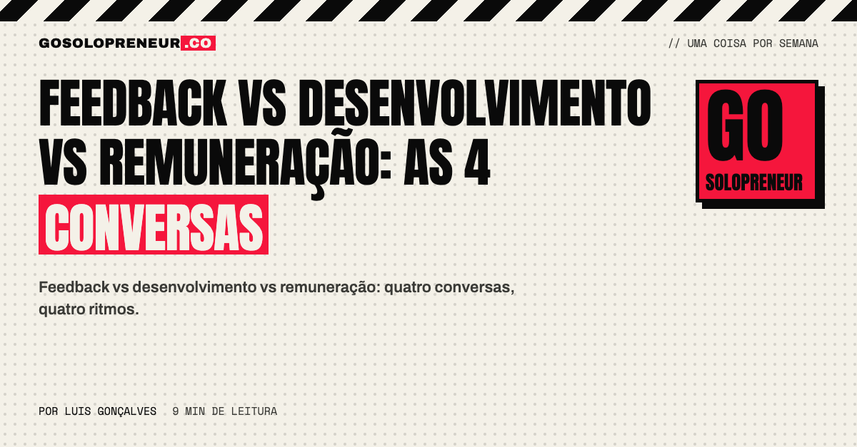 Quatro balões de conversa distintos sobre uma mesa, cada um com um tema separado