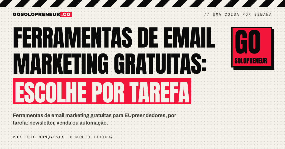 Ferramentas de email marketing gratuitas: uma caixa de entrada com uma newsletter semanal de um EUpreendedor