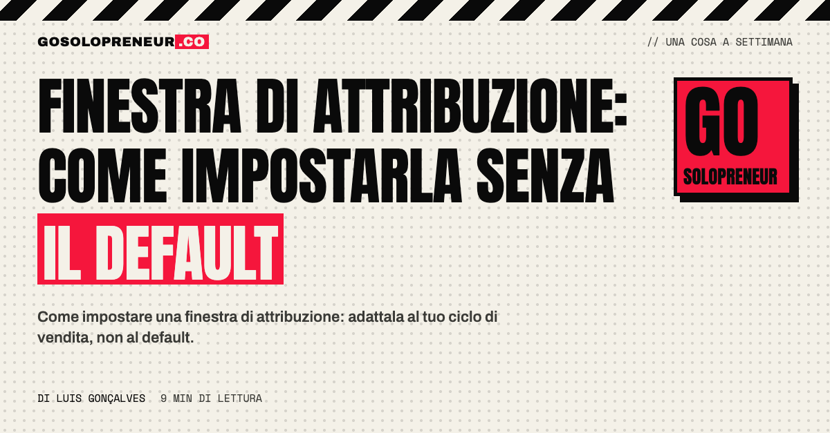 Una linea del tempo con la finestra di attribuzione più lunga del ciclo di vendita di un cliente