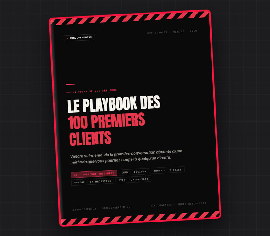 Le Playbook des 100 premiers clients, couverture du guide gratuit