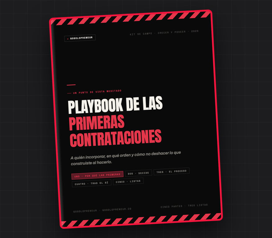Playbook de las primeras contrataciones, portada de la guía gratuita