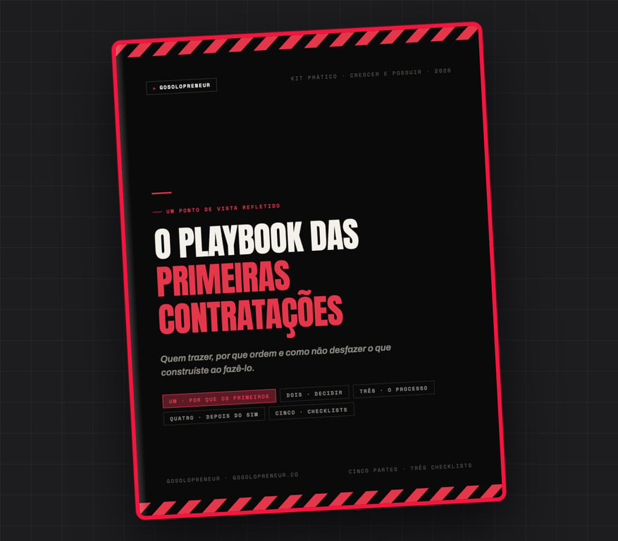 O Playbook das primeiras contratações, capa do guia gratuito