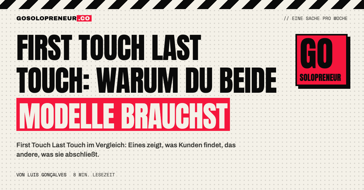 First Touch Last Touch: Titelbild