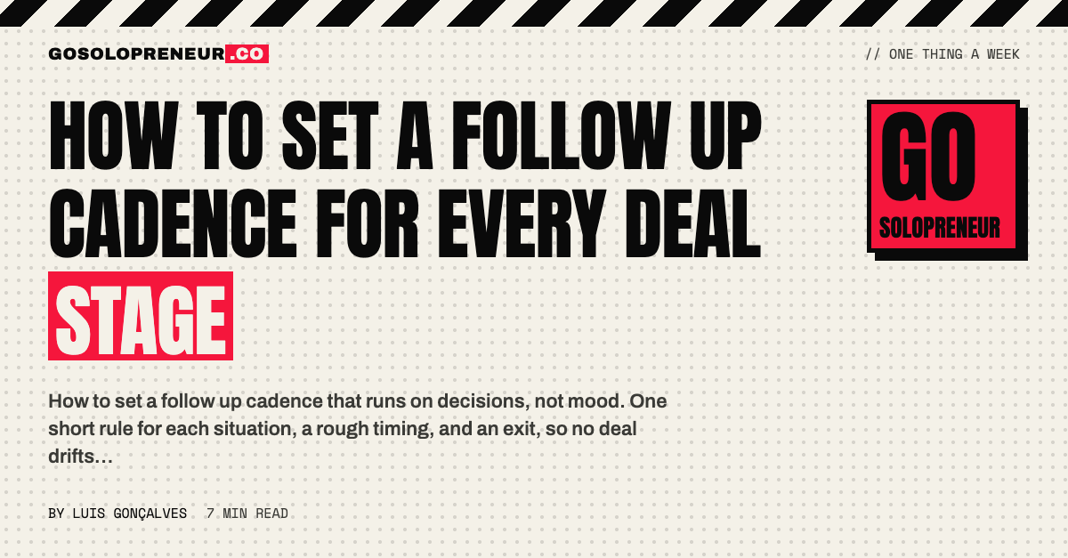 How to Set a Follow Up Cadence for Every Deal Stage