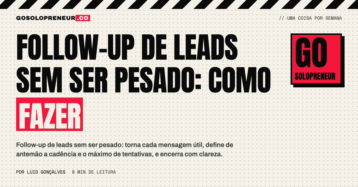 Solopreneur a escrever um follow-up de leads útil no portátil
