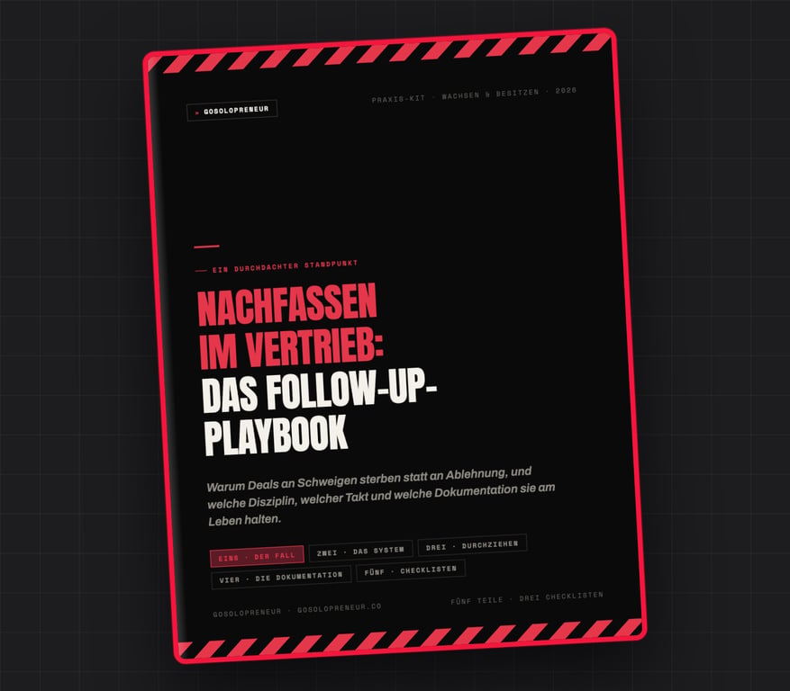 Nachfassen im Vertrieb: Das Follow-up-Playbook, Cover des kostenlosen Leitfadens