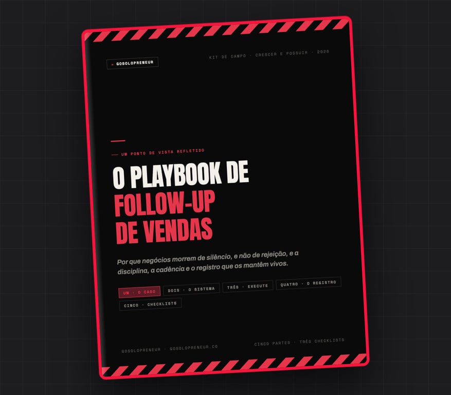 O Playbook de follow-up de vendas, capa do guia gratuito