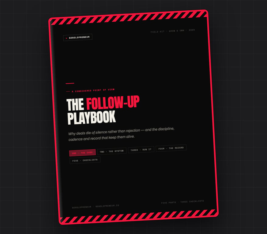 The Follow-Up Playbook, az ingyenes útmutató borítója