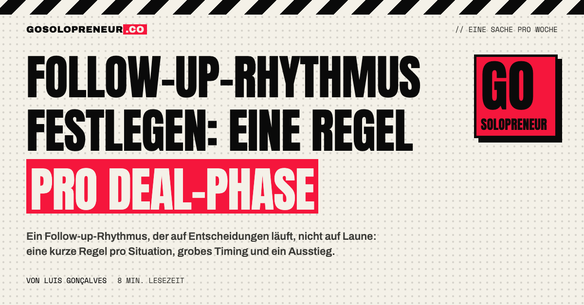 Kalender mit geplanten Nachfassterminen für jede Deal-Phase: Follow-up-Rhythmus