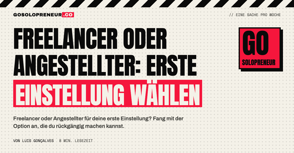 Freelancer oder Angestellter: zwei Türen für die erste Einstellung