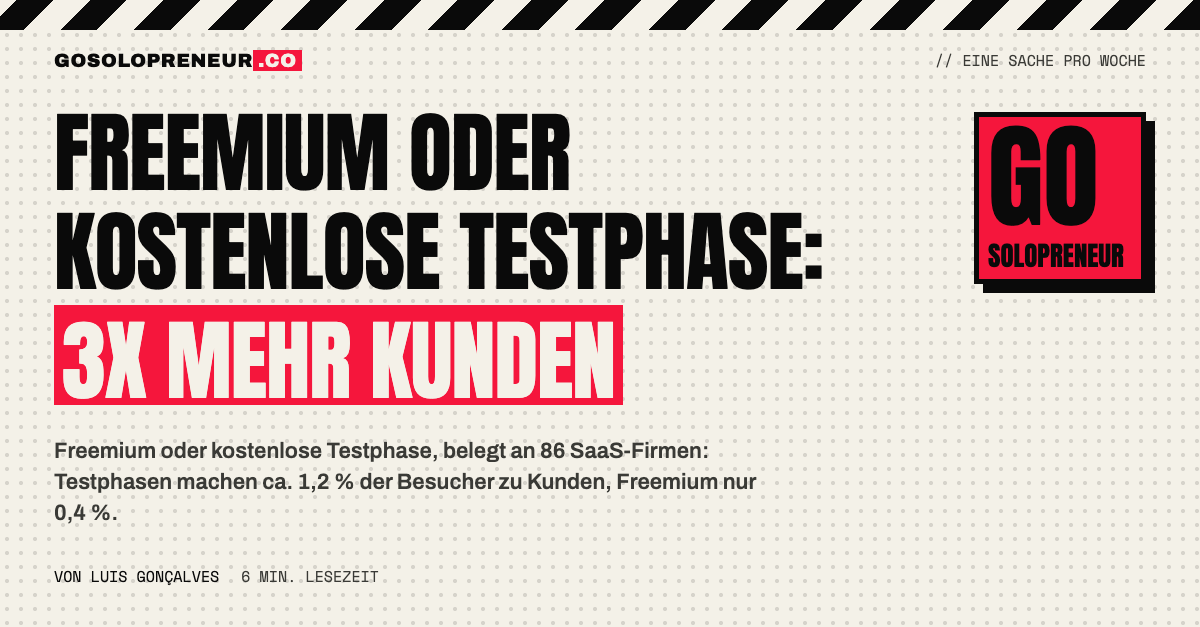 Freemium oder kostenlose Testphase: Vergleich der Conversion-Zahlen von 86 SaaS-Unternehmen